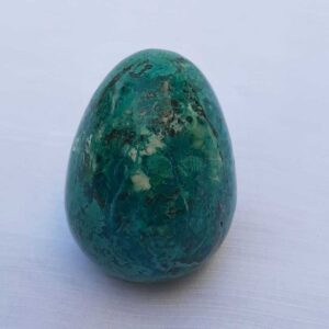 Chrysocolla - eivormige handsteen